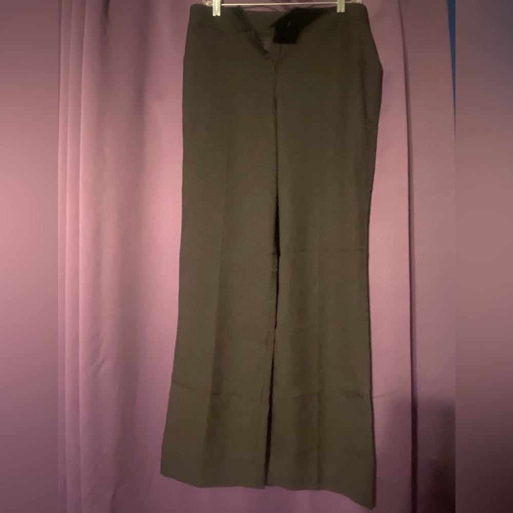 Signature by Larry Levine blacks slacks with small pink polka dots